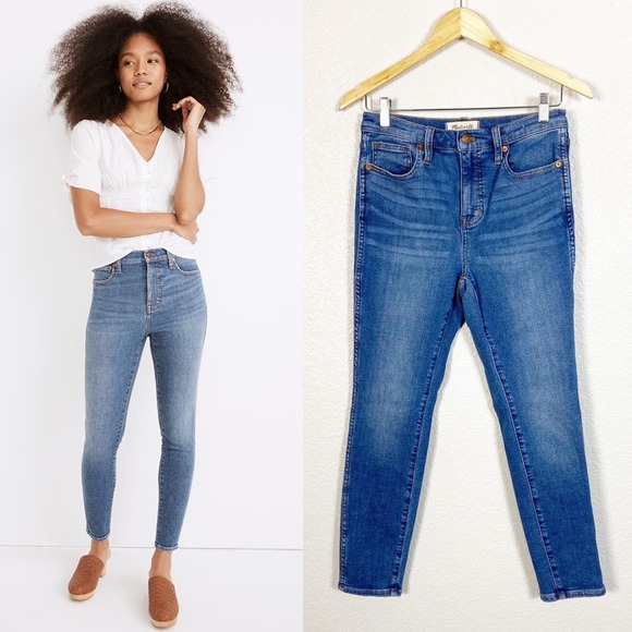 Madewell Denim - Madewell Womens 10" High Rise Skinny Crop Jeans in Bradfield Wash Size 26
